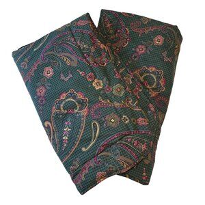 Croscill Croscill Town Country Hunter Green Paisley Floral Sham‎ Set 34X 21